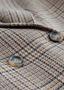 Manteau En Laine Croisé De Coupe Décontractée