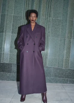 Manteau Long En Laine Mélangée