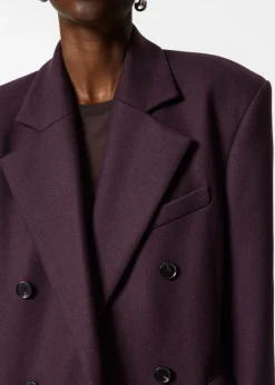 Manteau Long En Laine Mélangée