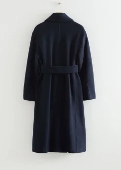 Manteau Volumineux En Laine Avec Ceinture