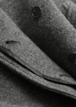 Manteau Volumineux En Laine Avec Ceinture