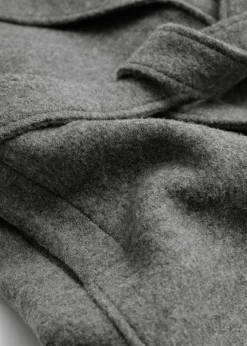 Manteau Volumineux En Laine Avec Ceinture