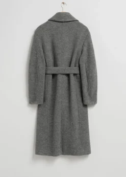 Manteau Volumineux En Laine Avec Ceinture