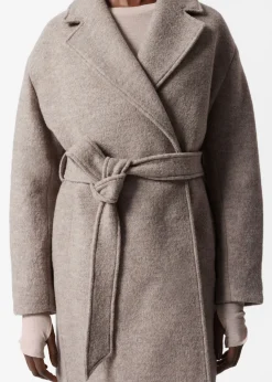 Manteau Volumineux En Laine Avec Ceinture