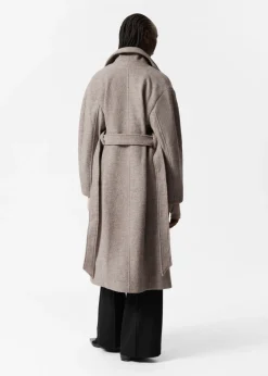 Manteau Volumineux En Laine Avec Ceinture