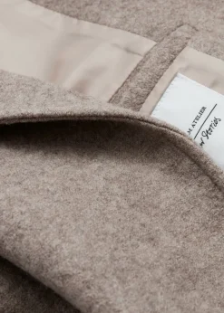 Manteau Volumineux En Laine Avec Ceinture