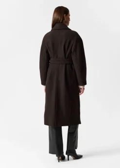 Manteau Volumineux En Laine Avec Ceinture