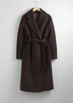 Manteau Volumineux En Laine Avec Ceinture