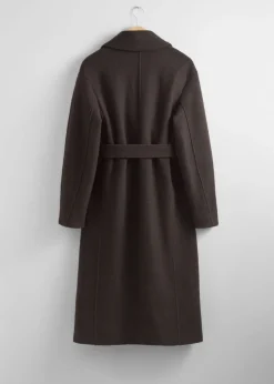 Manteau Volumineux En Laine Avec Ceinture