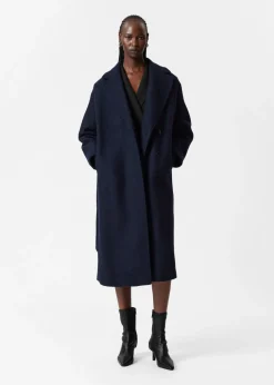 Manteau Volumineux En Laine Avec Ceinture