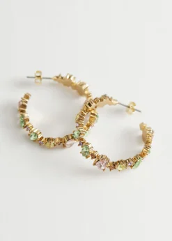 Mini Créoles Texturées à Strass