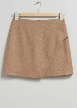 Mini-jupe Asymétrique En Tweed