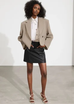 Mini-jupe En Cuir