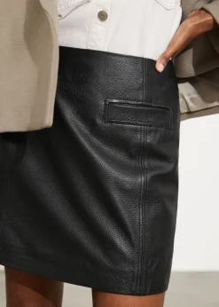 Mini-jupe En Cuir