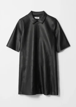 Mini-robe En Cuir Zippée