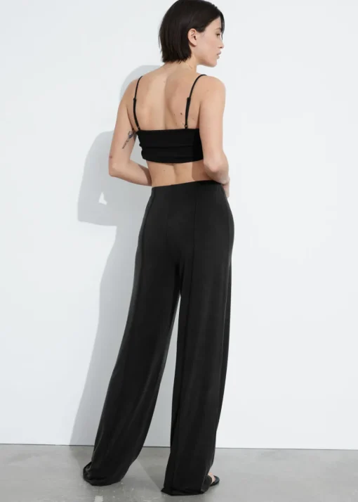 Pantalon à Plis En Cupro