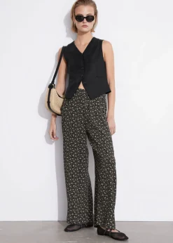 Pantalon Ample En Tissu Imprimé