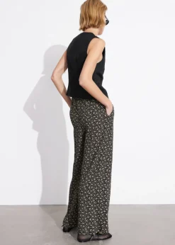 Pantalon Ample En Tissu Imprimé