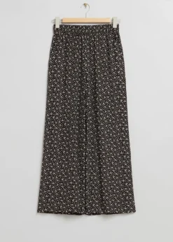 Pantalon Ample En Tissu Imprimé