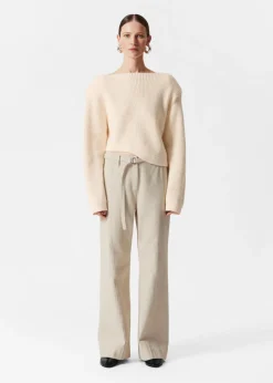 Pantalon Ceinturé Décontracté