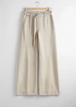 Pantalon Ceinturé Décontracté