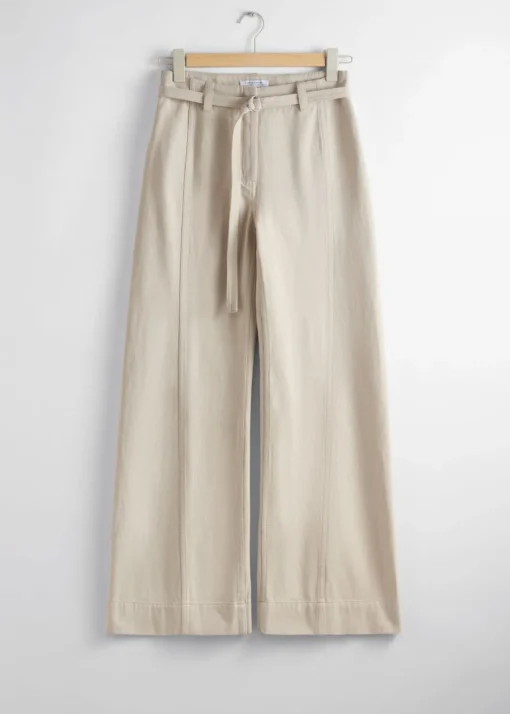 Pantalon Ceinturé Décontracté