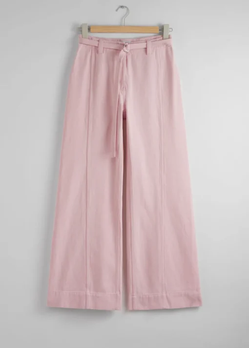 Pantalon Ceinturé Décontracté