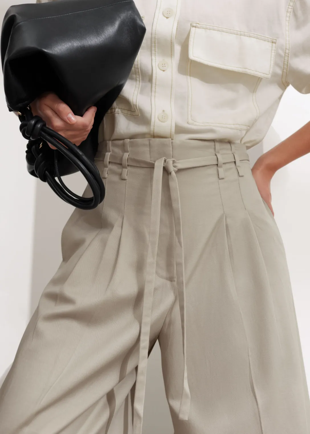 Pantalon Ceinturé Large