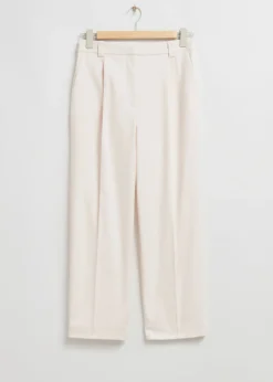 Pantalon Droit Plissé