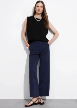 Pantalon Large à Plis Marqués