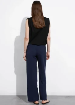 Pantalon Large à Plis Marqués