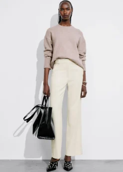 Pantalon Large à Plis Marqués