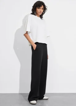 Pantalon Large à Plis Marqués