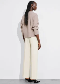 Pantalon Large à Plis Marqués