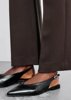 Pantalon Large à Plis Marqués