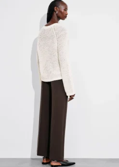 Pantalon Large à Plis Marqués