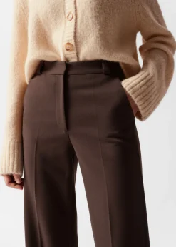 Pantalon Large à Plis Marqués