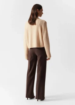 Pantalon Large à Plis Marqués