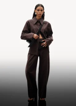 Pantalon Tailleur En Soie Mélangée