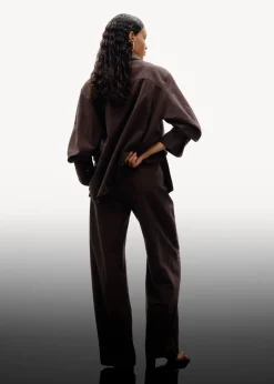 Pantalon Tailleur En Soie Mélangée