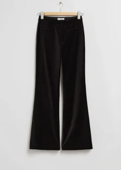 Pantalon évasé En Velours