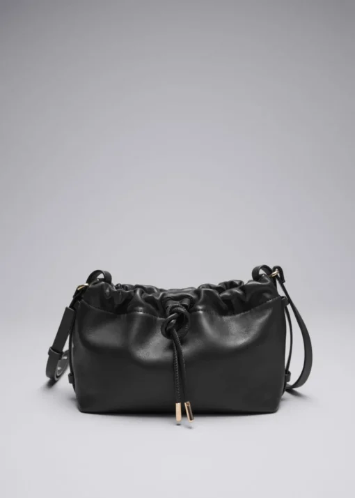 Petit Sac Porté épaule En Cuir à Cordon De Serrage