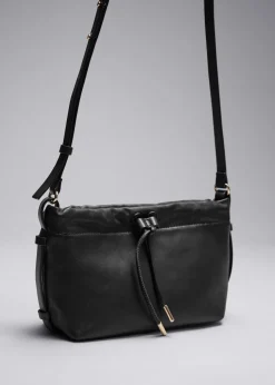 Petit Sac Porté épaule En Cuir à Cordon De Serrage