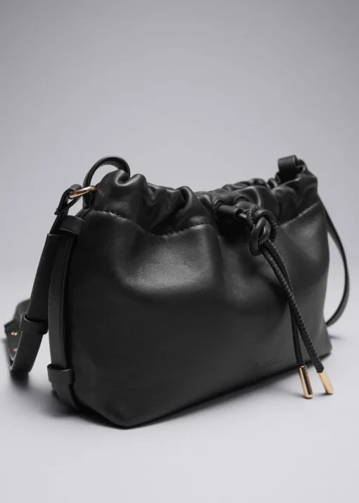 Petit Sac Porté épaule En Cuir à Cordon De Serrage