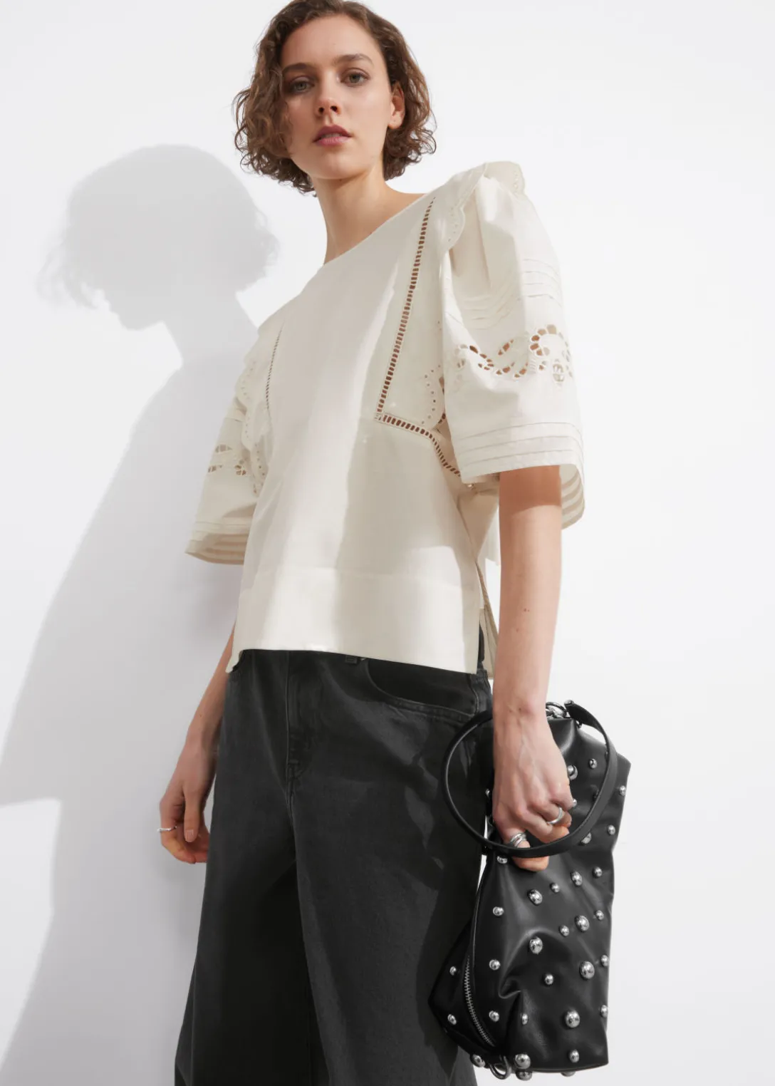 Pochette Cloutée En Cuir