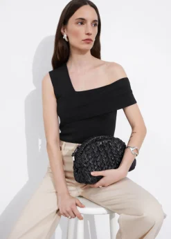 Pochette En Cuir Tressé