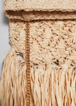 Pochette En Paille à Franges