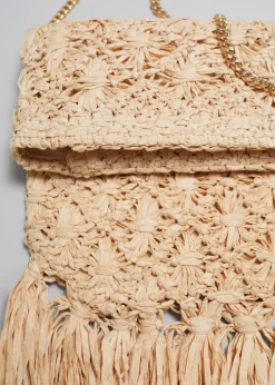 Pochette En Paille à Franges