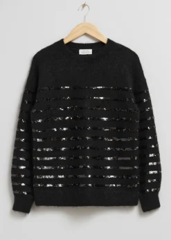 Pull Avec Rayures De Sequins
