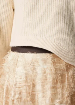 Pull Côtelé Asymétrique